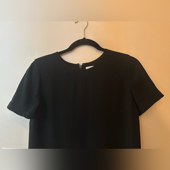 Aritzia Babaton Patricio Crepe Shift Shirt Dress Black Size 4 - Picture 4 of 11